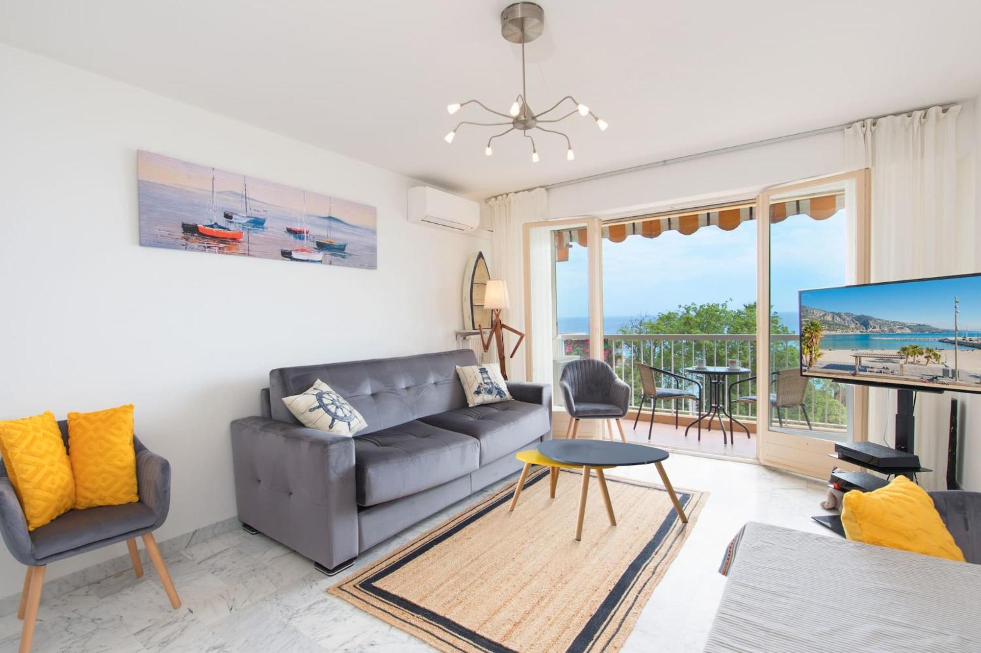 Vina Del Mare, Vue Mer, Terrasse Menton Buitenkant foto